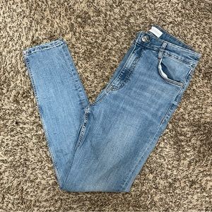 ZARA high waist skinny jeans size 10 light blue